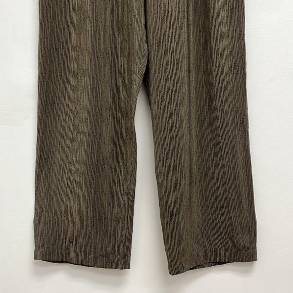 Silk Club Collection 100% Silk Drawstring Pull-on Loose Flowy Pants - Large - Picture 10 of 11